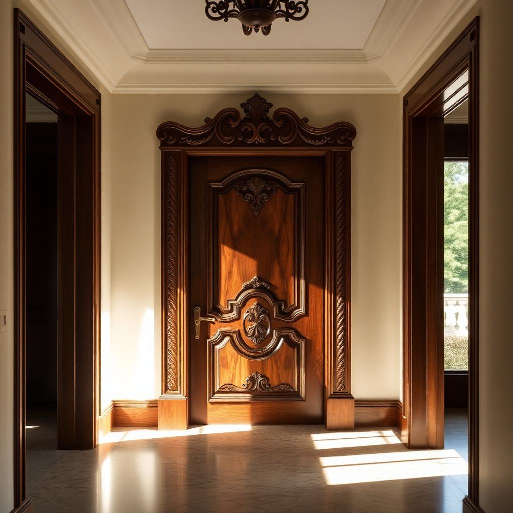 Carved main door — carpentry work in Delhi by G.S Interior